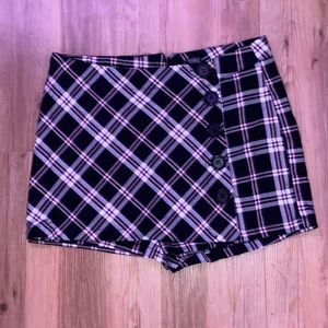 Pink plaid skort